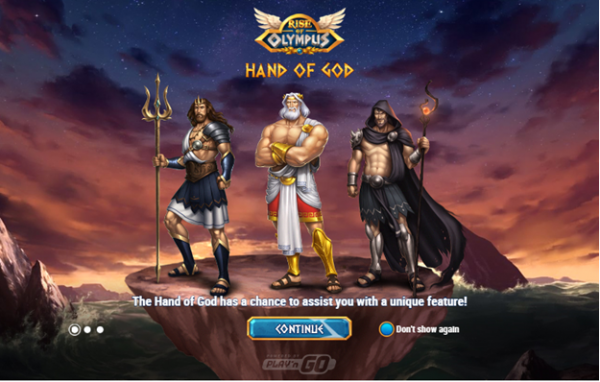 Hand of God feature Rise of Olympus Play'N Go